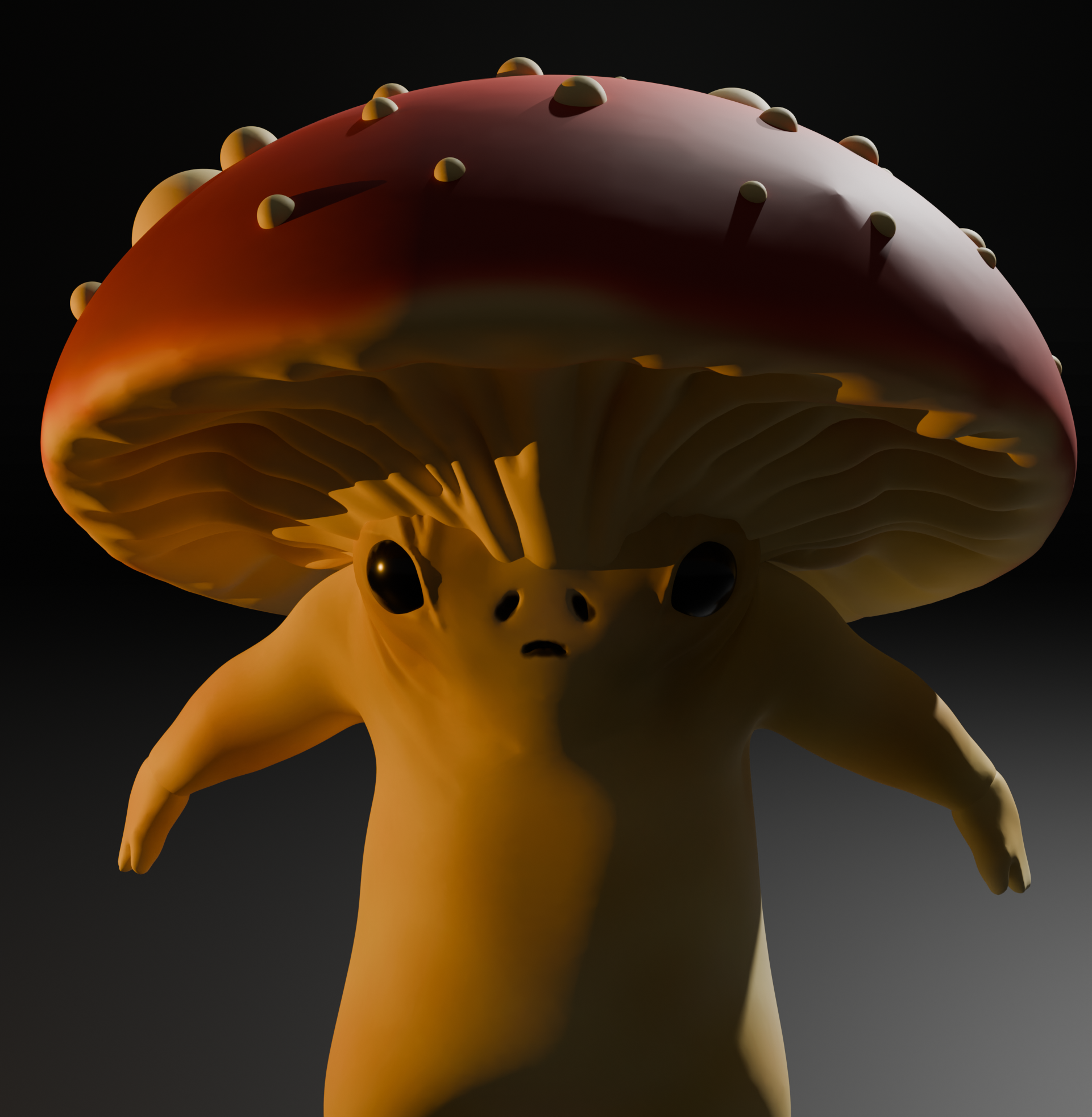 Stylized 3D Shroom character by Samclaf
